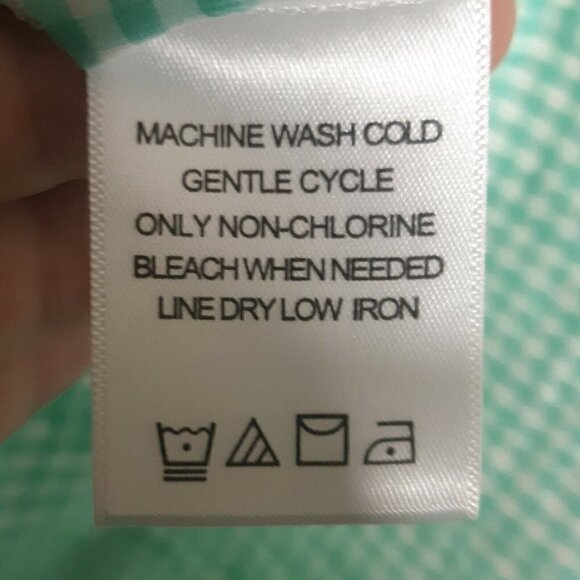 Foxcroft Shaped Fit Petite Womens Checked 3/4 Sleeve Button Down Shirt 8P - Picture 5 of 6